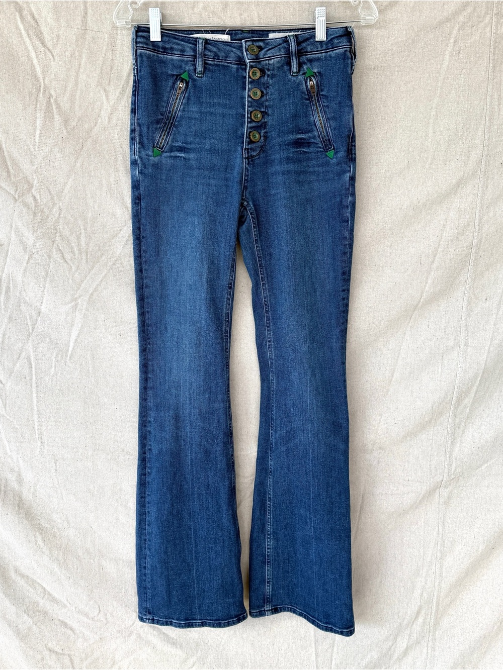 Pilcro Anthropologies Size 27 High Rise Trouer Bootcut Dark Wash Denim Jeans